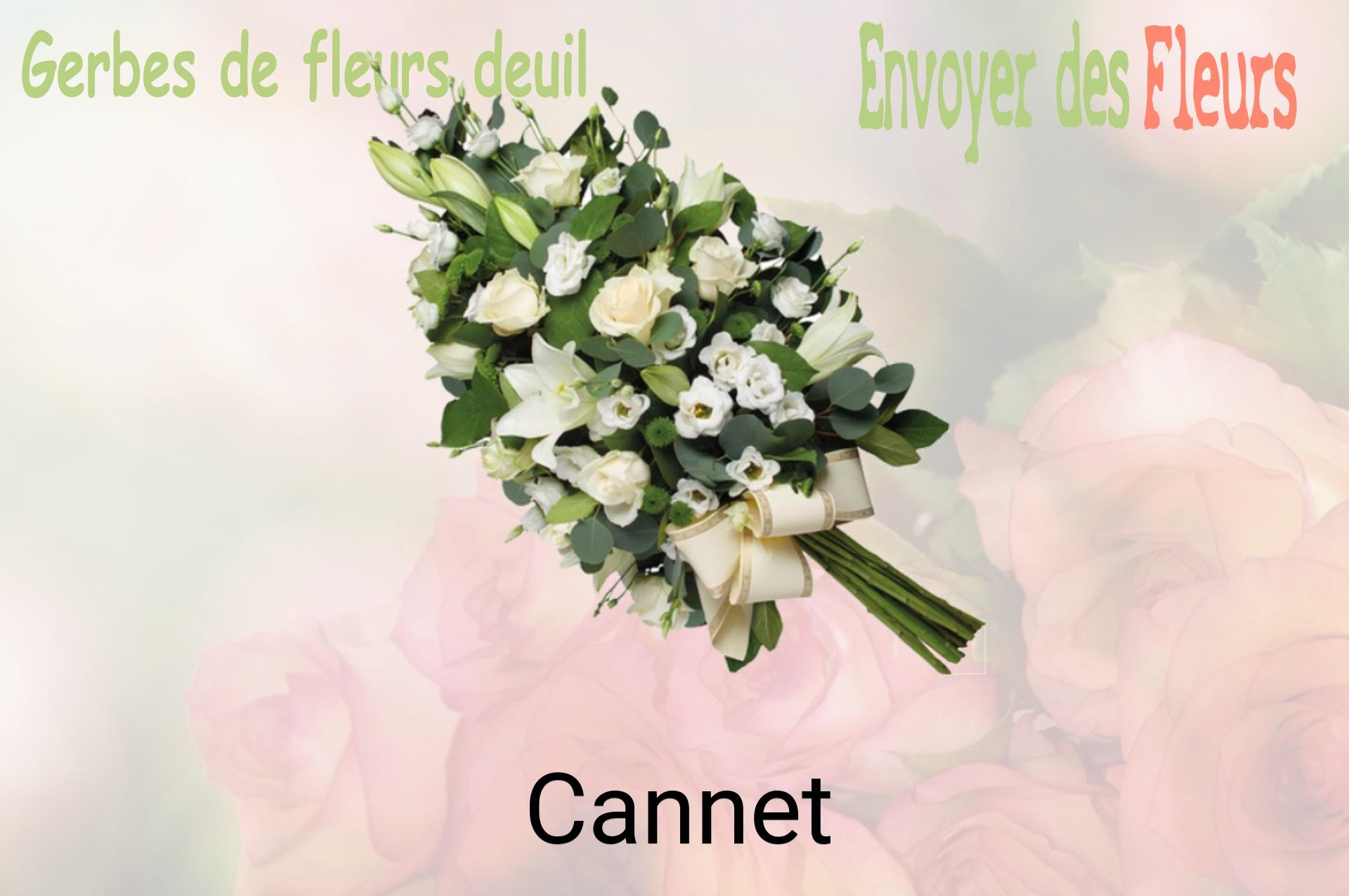 Gerbe de fleurs de deuil livrée à Cannet